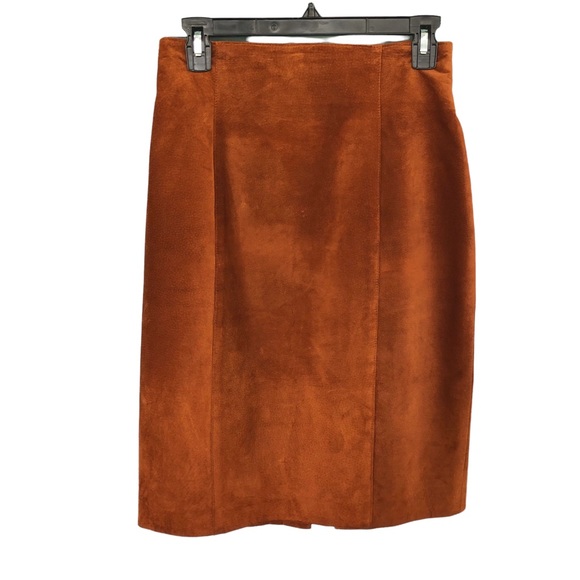 Danier Suede Skirt Size 8 Copper Brown - Picture 1 of 11